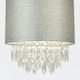 image 4 of First Choice Lighting Sparkle Grey Faux Silk Jewelled Easy Fit Light Shade Grey | Clear
