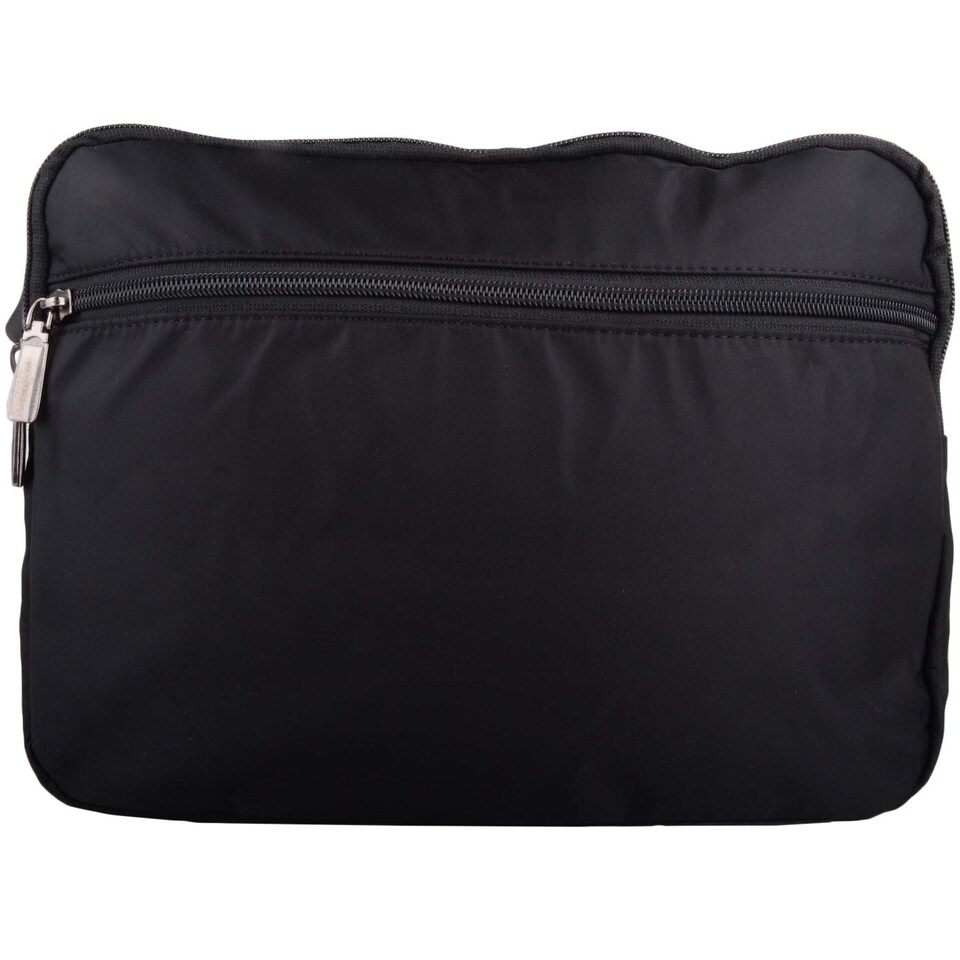 image 1 of Lorenz Smooth Polyester 'Small Messenger' Work / Travel Shoulder Bag | Black | Black