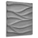 image 1 of NOVECRAFTO Wavy Wave 3D Wall Panels – 6 Sheets Covering 1.5m² | 16.15ft² Interior Cladding Set | Wavy Design Tiles – Each Panel 50x50cm Silver Grey