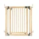 image 1 of Safetots Wooden Multi Panel Room Divider, up to 96cm, Natural Wood, 76cm Tall, Multi Panel Flexible Room Barrier, Room Divider with Door for Baby Cream | Natural