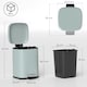 image 7 of HOMCOM 12L Kitchen Pedal Bin, Metal Rubbish Bin with Soft-close Lid Green | Light Green | 12L