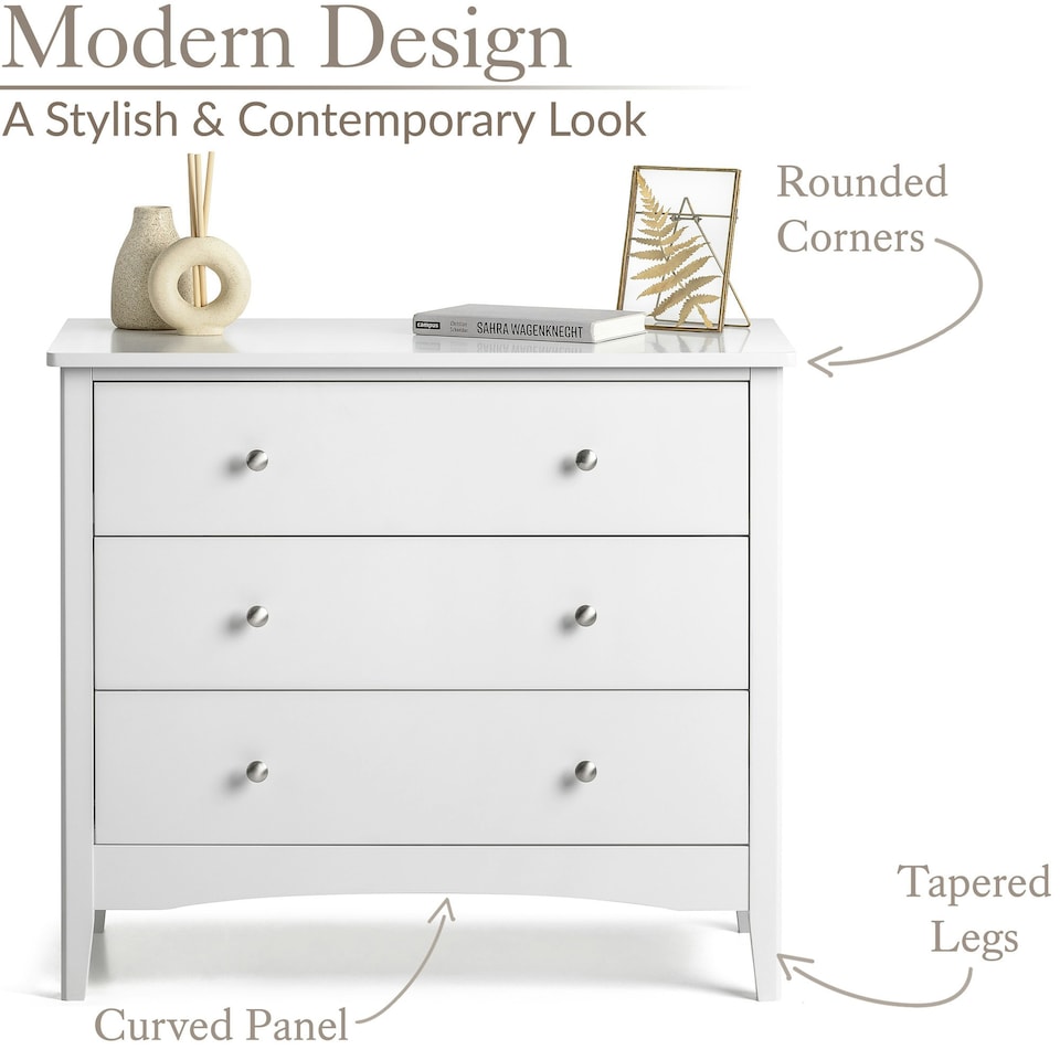 image 1 of This Ilsington chest of drawers, 3 Drawer, White