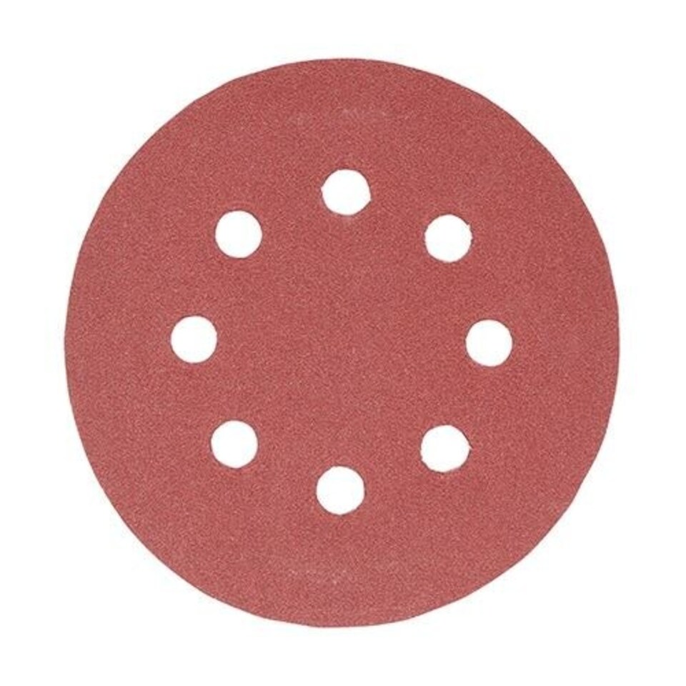 image 1 of Timco - Random Orbital Sanding Discs - 180 Grit - Red (Size 125mm - 5 Pieces)
