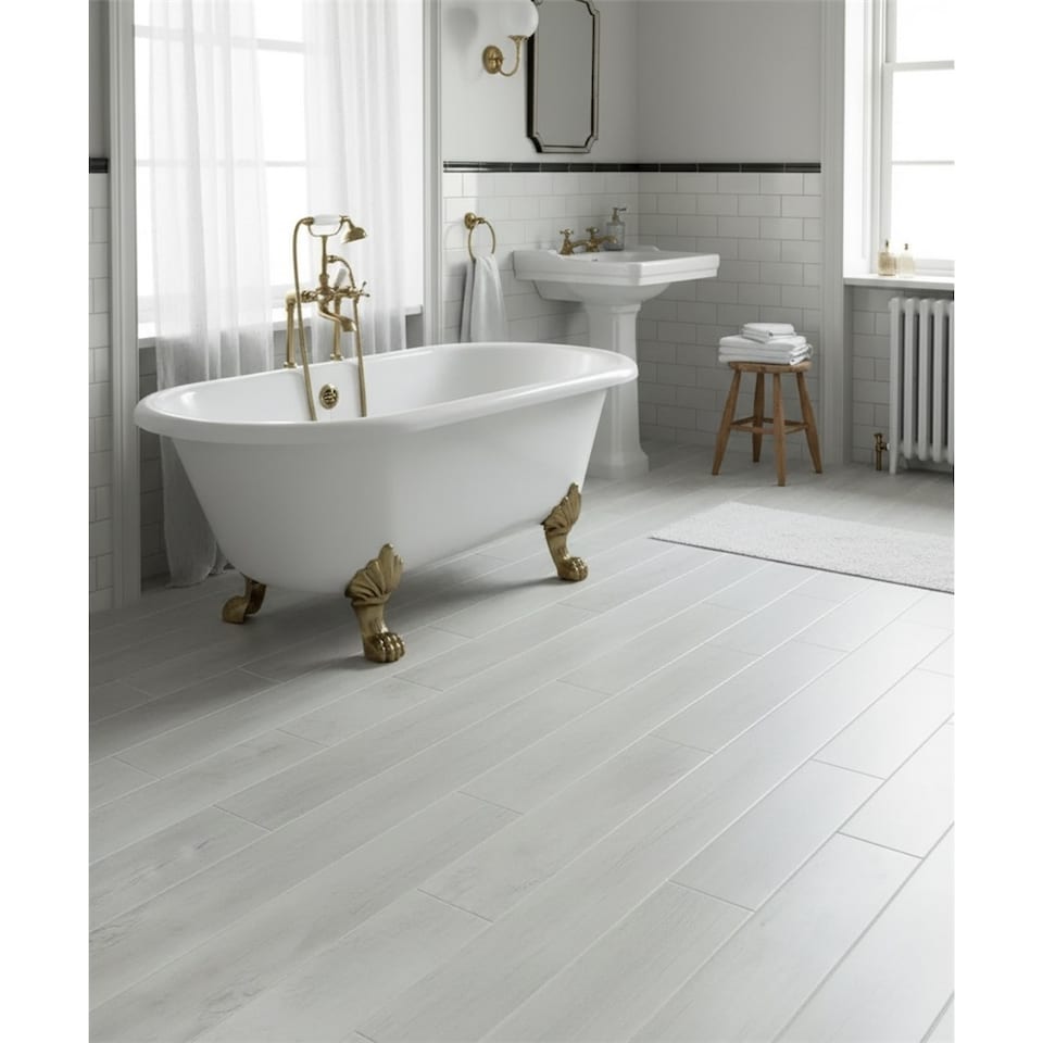 image 1 of Premium Oak Matt Porcelain Wood Effect Floor Tile (9 Pack - 1 Box - 1.22 m2 Coverage) - Lounge- Inspired by Latin America