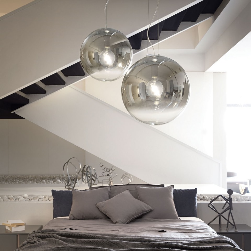 image 1 of Mapa 1 Light Globe Ceiling Pendant Chrome Shade