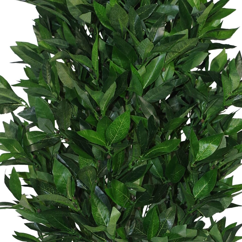 image 1 of Pair of 120cm (4ft) Artificial Topiary Bay Trees Pyramid Cones - Extra Large | Green | 4ft