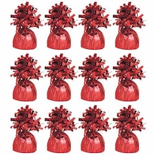 Red Foil Balloon Weights - Pack of 12