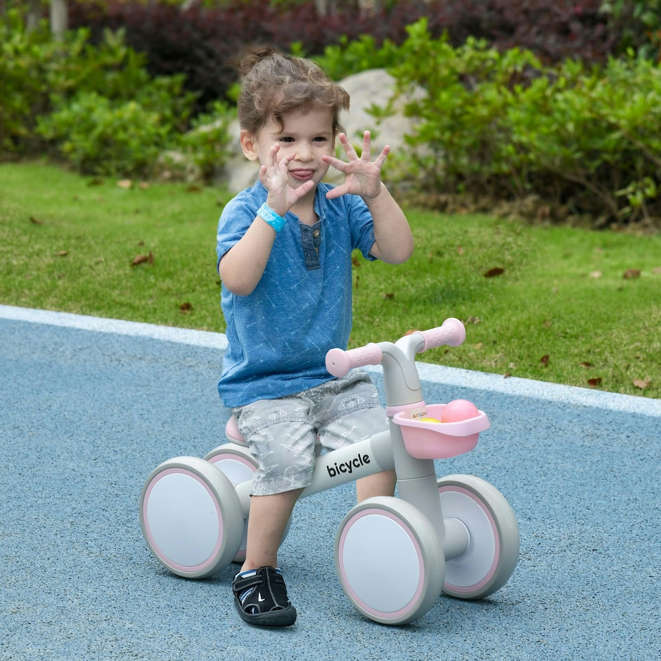 image 1 of AIYAPLAY Kids Balance Bike for 1-3 Years Old with Adjustable Seat, Pink