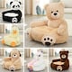 image 2 of Kids Plush Animals Sitting Support Sofa | White | White | One Size