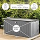 image 9 of Olsen & Smith 830L Extra Large Garden Storage Box - Weather Resistant Heavy Duty Wood Effect with Padlock Massive Capacity Storage Chest for Tools Toys & More Grey | Grey