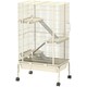 image 1 of PawHut 4-Level Rolling Small Animal Cage, Rabbit Cage with 15cm Deep Bottom