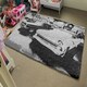 image 4 of Cool cars satin silver (Rug) Grey | Large: 140x200cm