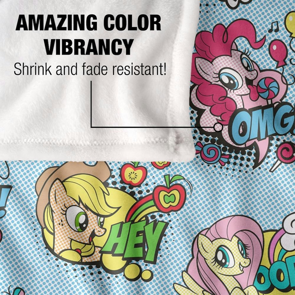 image 1 of My Little Pony Pop Art Blanket - Multicoloured - One Size