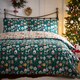 image 1 of Fusion Christmas Ornaments Duvet Cover Set Green