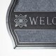 image 2 of Homescapes Silver 'Welcome' Door Mat with Curved Edge - 75 x 45 cm