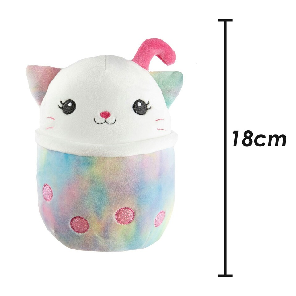 image 1 of Cat Soft Toy Food Themed Cute Plush Cuddly Soft Fluffy 18cm Multi-Coloured