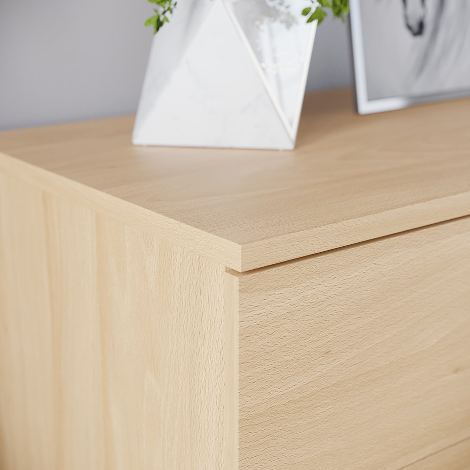 image 1 of Vida Designs Riano 5 Drawer Chest of Drawers Bedroom Storage, Pine