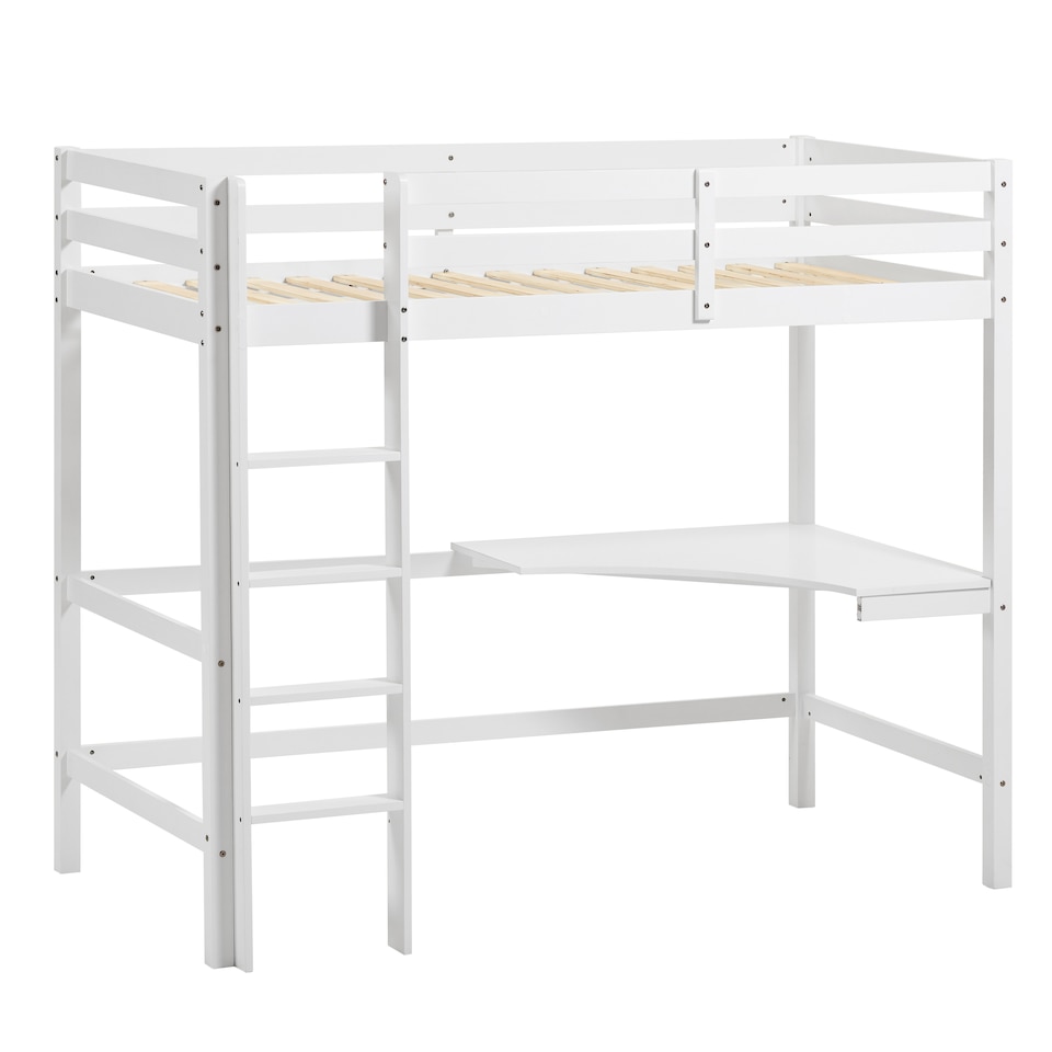 image 1 of Vida Designs Sydney Bunk Bed With Desk, 3ft Single Bed, White, 90 x 190cm