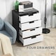 image 5 of HOMCOM Chest of Drawers, 4 Drawer Storage Cabinet Unit Bedroom Living Room