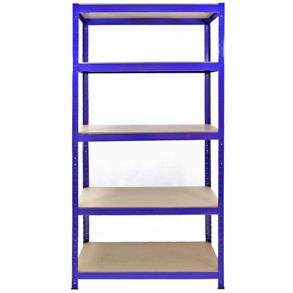 image 1 of 3 x Monster Racking T-Rax Metal Storage Shelves, Blue, 90cm W, 45cm D Blue