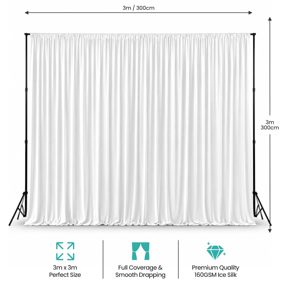 image 1 of 3x3m Spandex Backdrop Photography Background Drapes with Rod Pocket