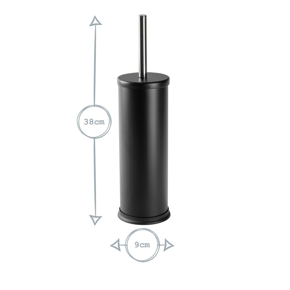 image 1 of Harbour Housewares Round Toilet Brush - Matt Black | Black | Matte Black