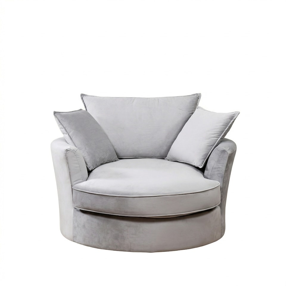 image 1 of Havana Velvet Swivel Base Cuddle Chair