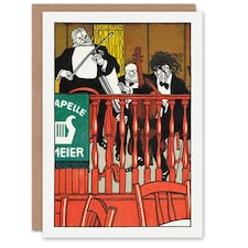 Moriz Jung Art Card Salon Orchestra Meier Musicians Caricature
