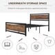image 4 of HOMCOM Double Size Metal Bed Frame w/ Headboard & Footboard, 144x195x103cm