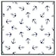 image 4 of Navy anchors on white (Picture Frame) Brown | Oak | L