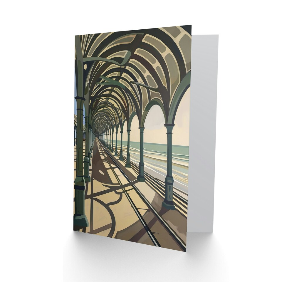 image 1 of Victorian Pier Blackpool England UK Seaside Him Her Birthday Card