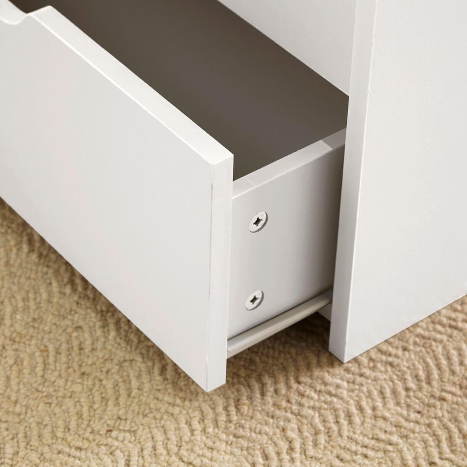 image 1 of Wooden Coffee Table With Lift Up Top and 2 Large Storage Drawers Bruges | White