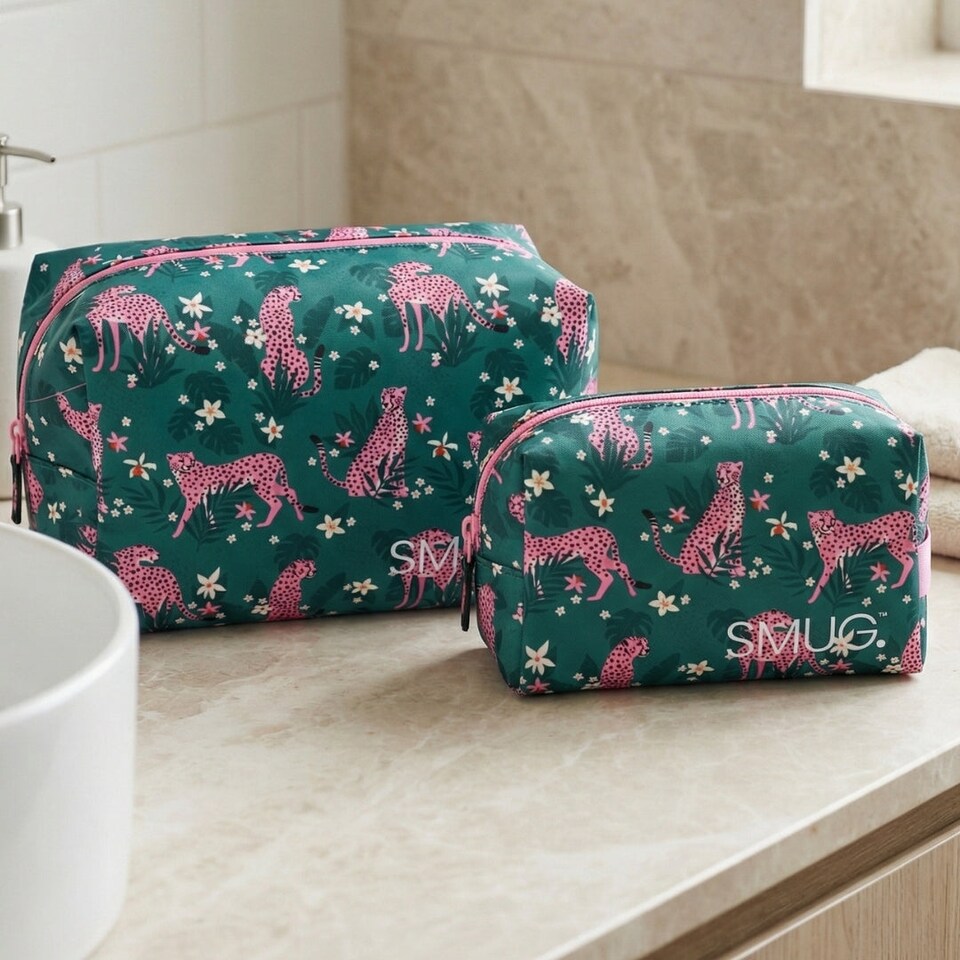 image 1 of SMUG Toiletry Bag - Cheetah Print