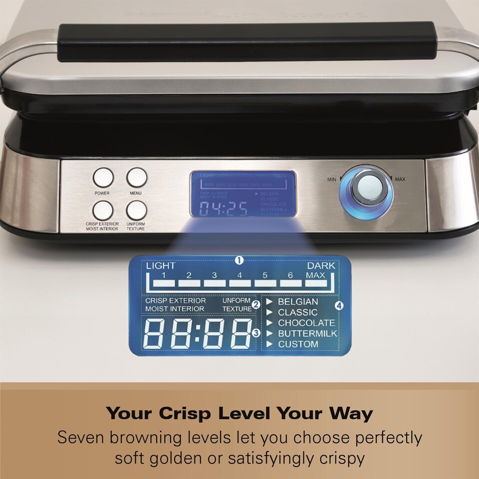image 1 of Hamilton Beach Pro Smart Waffle Maker