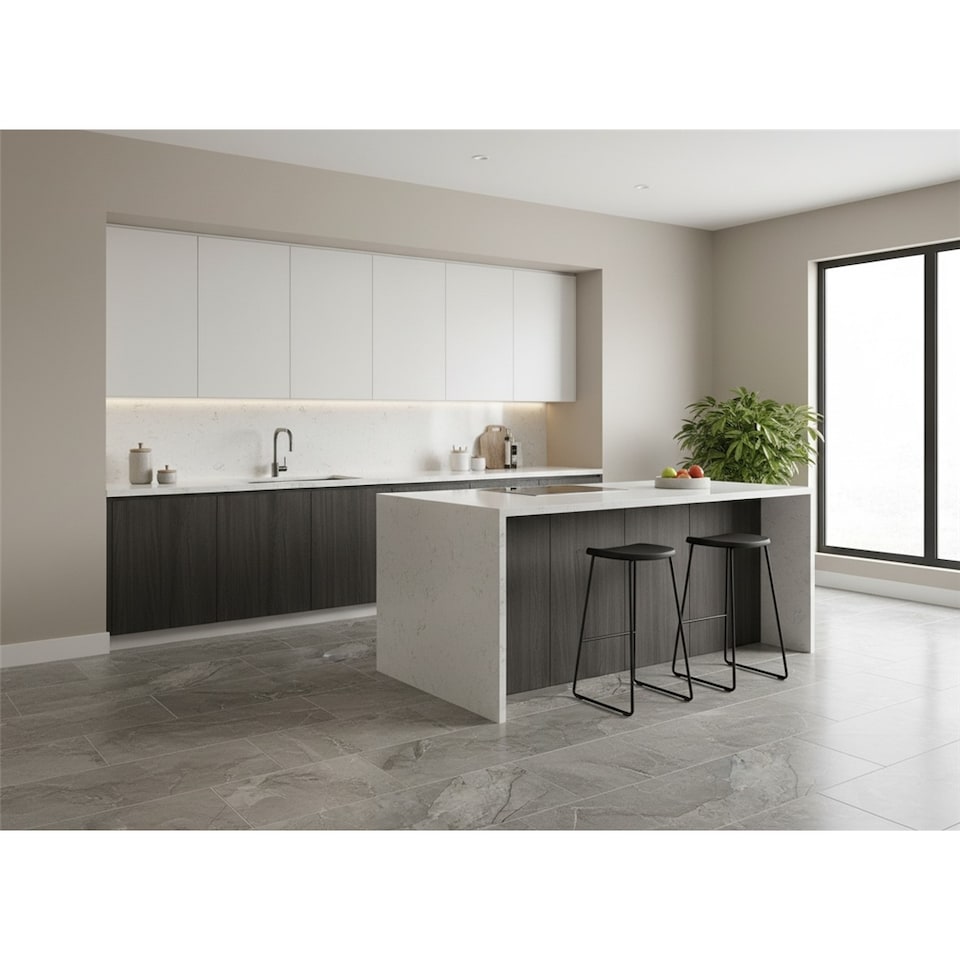 image 1 of Opalus Marble Grey Matt Porcelain Tile (9 Pack - 3 Box - 3.21m2 ) - Bathroom - Floor & Wall Tile - Based by Turkish Silver Marble