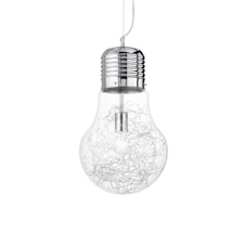 Luce Max Light Bulb Shape Large Ceiling Pendant 1 Light Chrome, E27