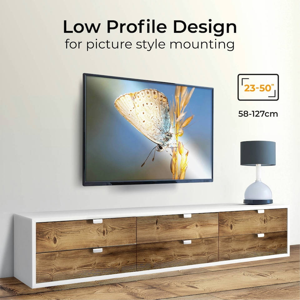 image 1 of Ross Flat to Wall TV wall mount 23-50” 75x75mm to 200x200mm 25kg