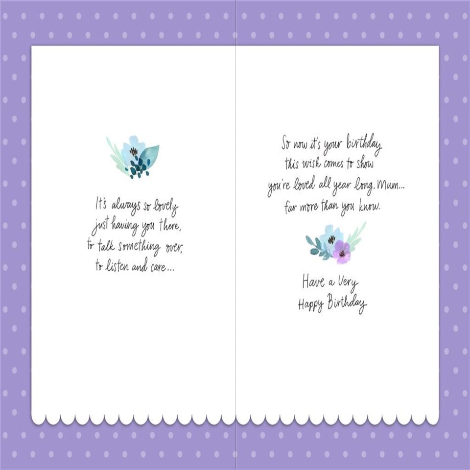 image 1 of Willow Bouquet Mum Birthday Card