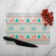 image 2 of Christmas Traditional Knitted Dining Glass Chopping Board | Multi