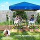 image 6 of Outsunny 3x3 (M) Pop Up Gazebo Party Tent w/ 2 Sidewalls, Weight Bags Blue
