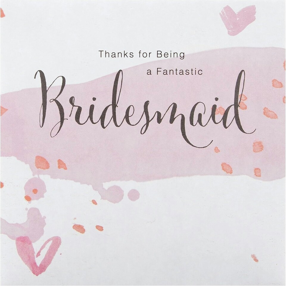 image 1 of Bridesmaid and Usher Thank You Cards Pack of 10 in 2 Contemporary Designs