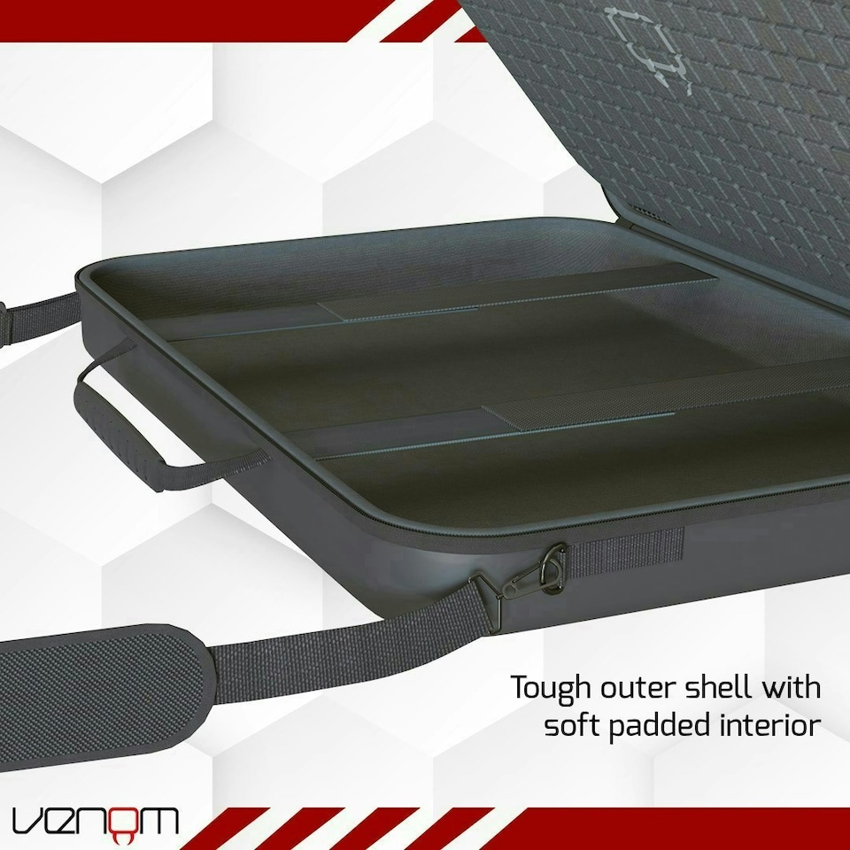 image 1 of Venom 16-inch Laptop Case - Hard EVA Shell with Soft Padded Interior Compartments