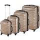 image 1 of Suitcase Set of 4 ABS Hard Shell Luggage Travel Trolley 4 Wheel Lightweight Telescopic Handle | Cream | champagne | 1