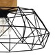image 4 of EGLO Padstow Black and Natural Metal/Wood Ceiling Light (D) 45.5cm