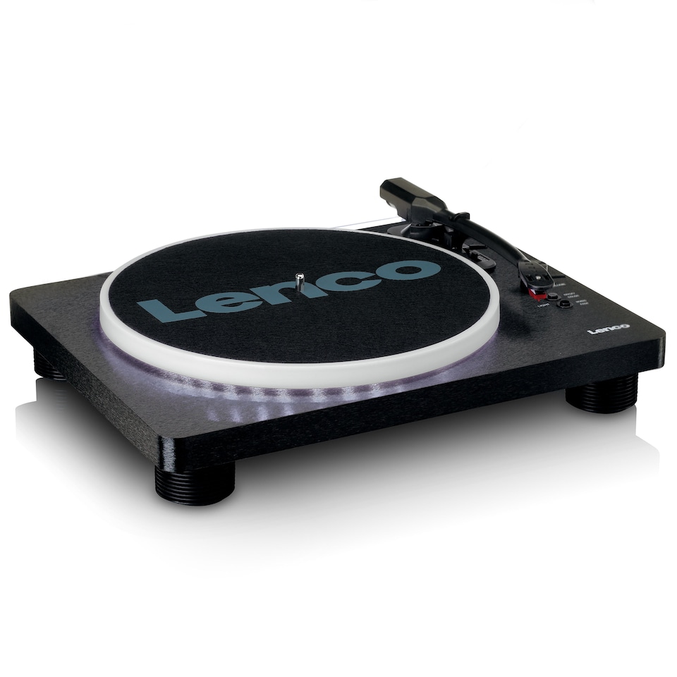 image 1 of LENCO LS-50LEDBK UK - Turntable with PC encoding, speakers and lights
