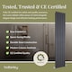 image 4 of Lucia Square Vertical Double Panel Radiator, 1800mm x 354mm Anthracite | Grey | Anthracite | 1