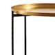 image 4 of Interiors by Premier Elegant Design Gold Finish Round Top Side Table, Versatile Small Table, Sleek And Sturdy Bedside Table