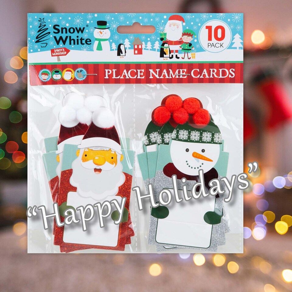 image 1 of vfm-estore Christmas Place Name Cards Table Markers - Set of 10, 20 x 17.9 x 1.4 cm