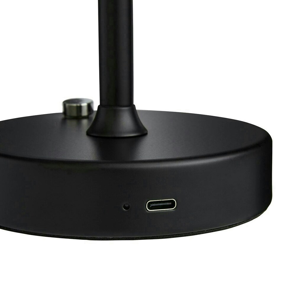 image 1 of Energize Black LED Rechargeable Desk Table Lamp with Touch Sensor