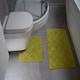 image 1 of Kyra 2 Piece Bathroom Cotton Mat and Pedestal Set | Yellow